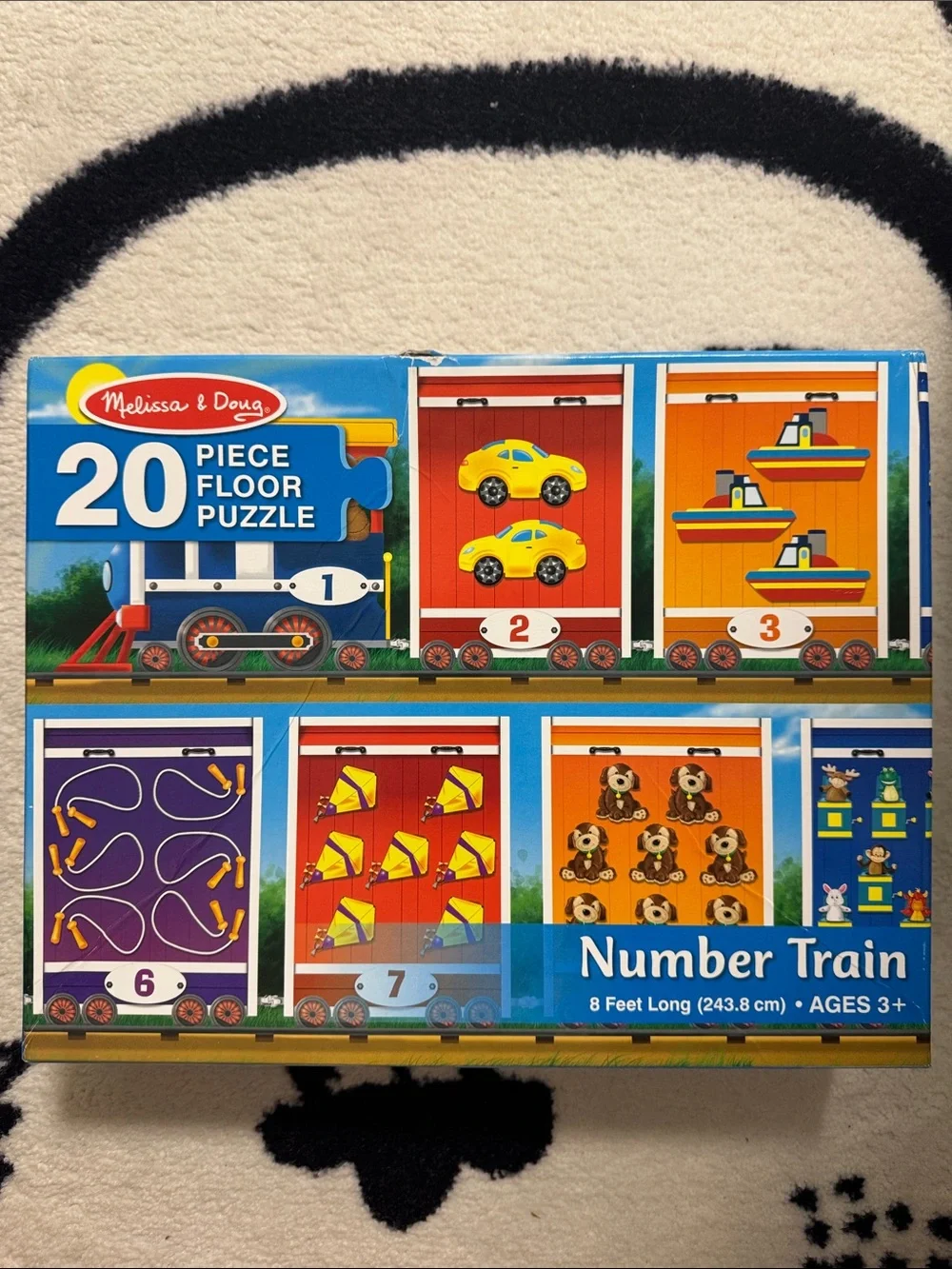 Melissa & Doug Number Train Floor Puzzle - Blue & Orange Multicolor